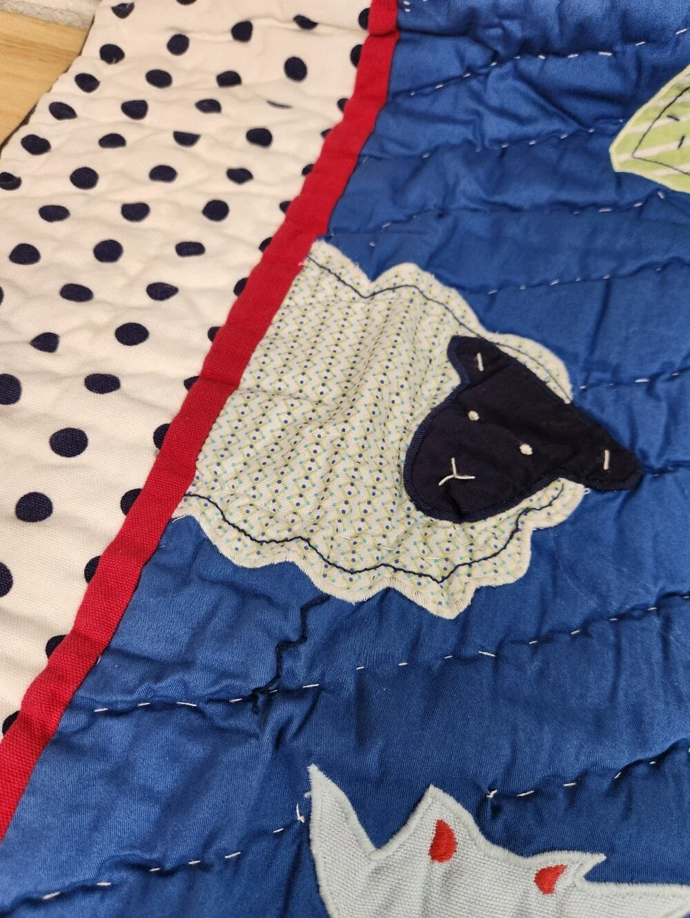 Pottery Barn Kids Farmpatch Crib/ Toddler Quilt 50x36 NOS Farm Yard Animals